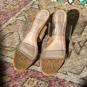 NWT SCHUTZ Victorie Cork Sandal Size 10B